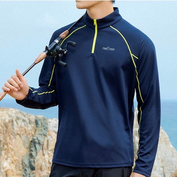 Reebok Navy/yellow quarter zip XL men’s - Picture 4 of 6